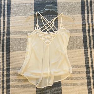 White Naked Zebra Blouse Size S